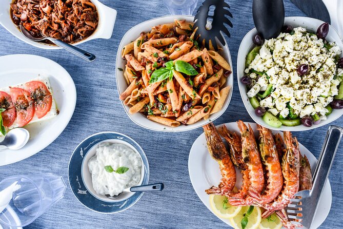 Mykonos Catamaran Daytime or Sunset Tour, 8-course Meal & Drinks - Delos and Rhenia Islands Visit