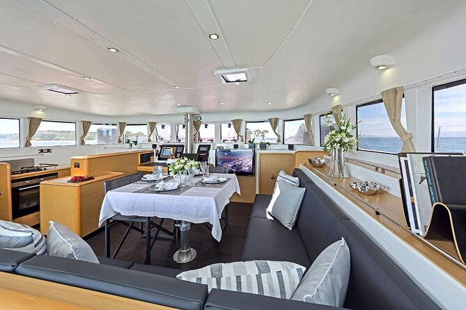 Mykonos Catamaran Daytime or Sunset Tour, 8-course Meal & Drinks - Onboard Greek Meal Service