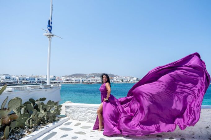 Mykonos: Flying Dress Photoshoot - Photography Experience