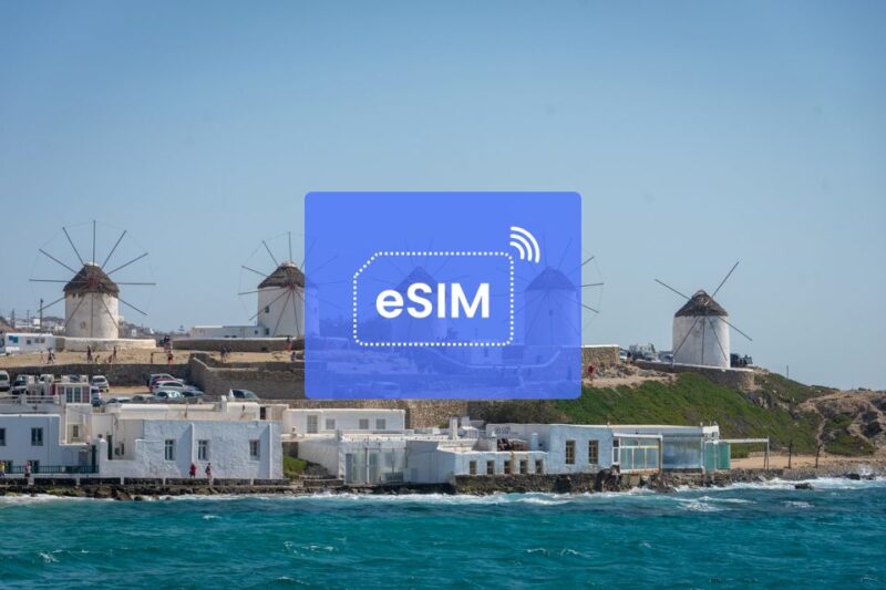 Mykonos: Greece/ Europe Esim Roaming Mobile Data Plan - Activation and Deactivation
