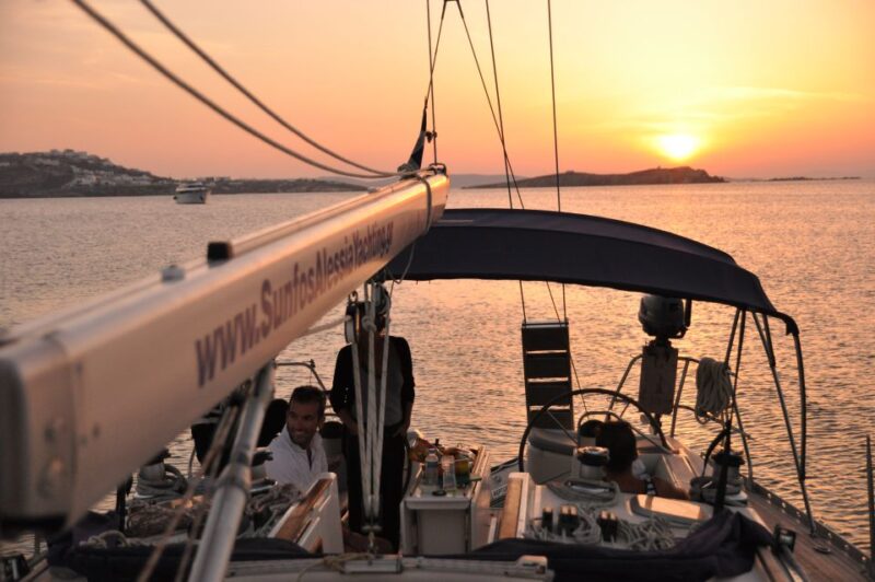 Mykonos: Sunset Yacht Cruise for Adults-Only With Transfers - Experience and Itinerary