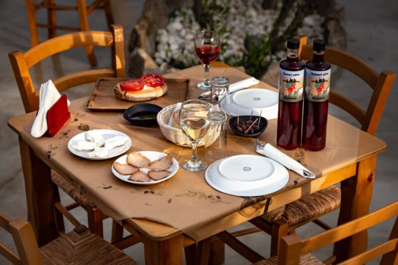 Mykonos: Winery Vineyard Experience With Food & Wine Tasting - Local Delicacies and Flavors