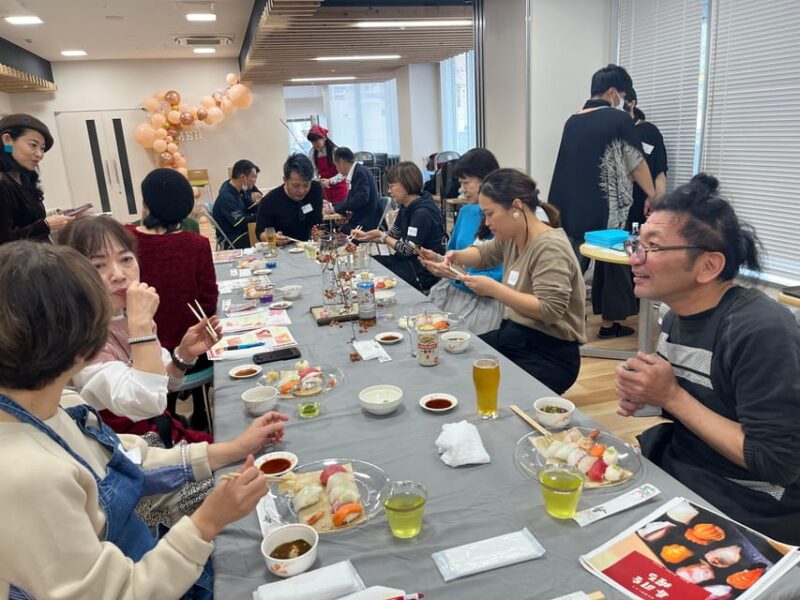 Naha: Sushi Making Experience With All-You-Can-Drink Party - Language Interpretation Support