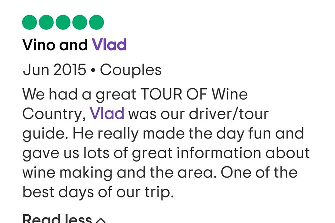 Napa and Sonoma VIP Private Tour - Key Points