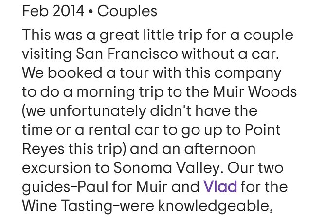 Napa and Sonoma VIP Private Tour - Tour Highlights and Inclusions