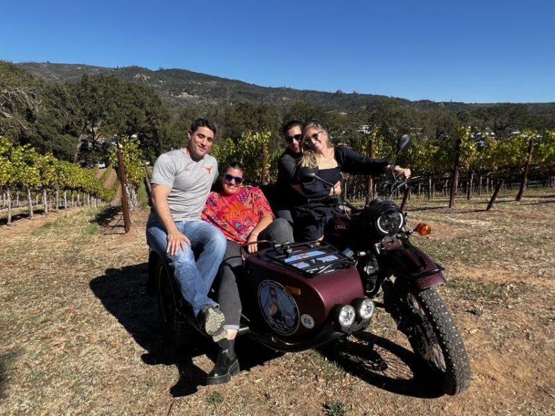 Napa Valley: Napa Valley Guided Sidecar Tour With 3 Wineries - Important Information