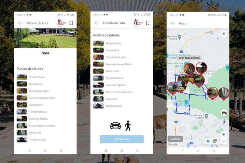 Nara Self-Guided App With Multi-Language Audio Guide - Included in the App Package