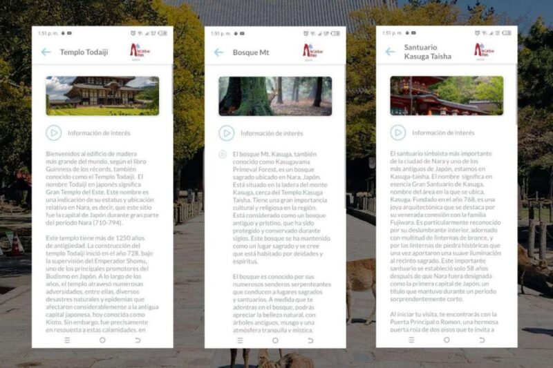 Nara Self-Guided App With Multi-Language Audio Guide - Pre-Established Route Highlights