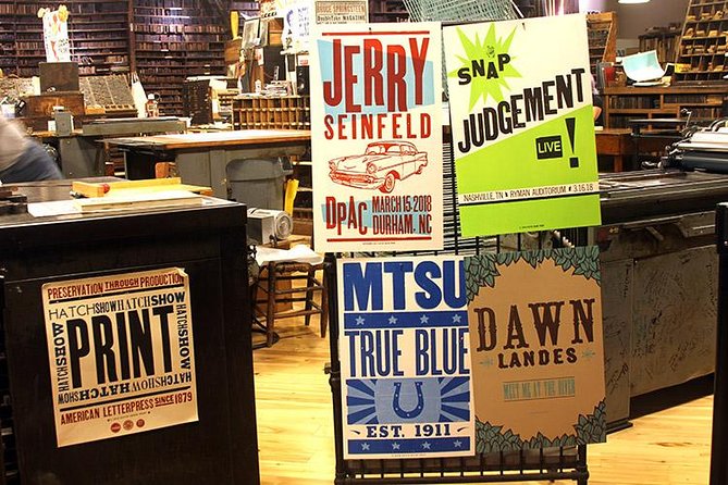 Nashville Hatch Show Guided Letterpress Tour With Souvenir Poster - Exploring Nashvilles Ephemera History