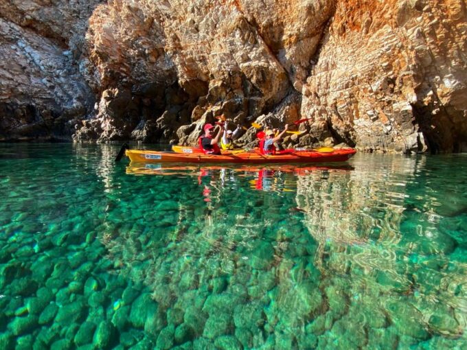 Naxos: Rhina Cave and Coastline Sea Kayaking Tour - Kayaking and Snorkeling Equipment