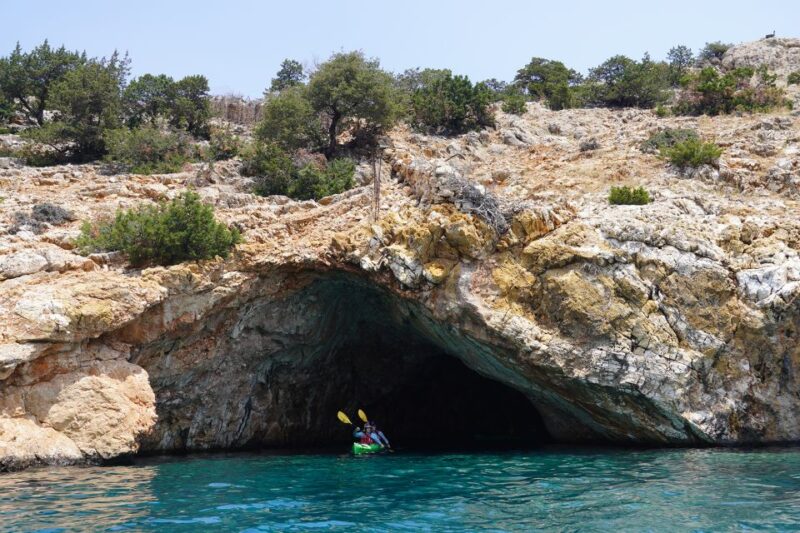 Naxos: Rina Cave Sea Kayak Tour With Snorkeling and Picnic - Cliff Jumping Thrills