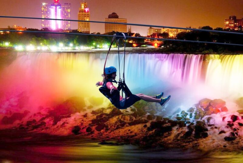 Niagara Falls, Canada: Night Illumination Zip Line to Falls - Adrenaline-Fueled Zip Line Adventure