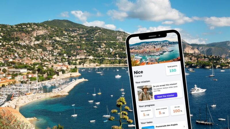 Nice: City Exploration Game and Tour on Your Phone - Language Options