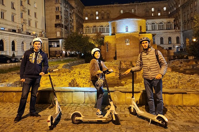 Night Sofia on an Electric Scooter - Guided Tour - Meeting and End Point