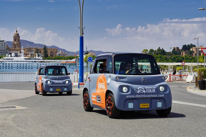 Night Tour in Malaga by Electric Car.Enjoy the Sunset - Eco-friendly Electric Cars