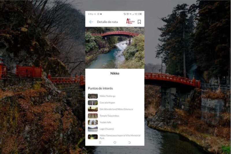 Nikko Self-Guided Tour App With Multi-Language Audioguide - App Functionality