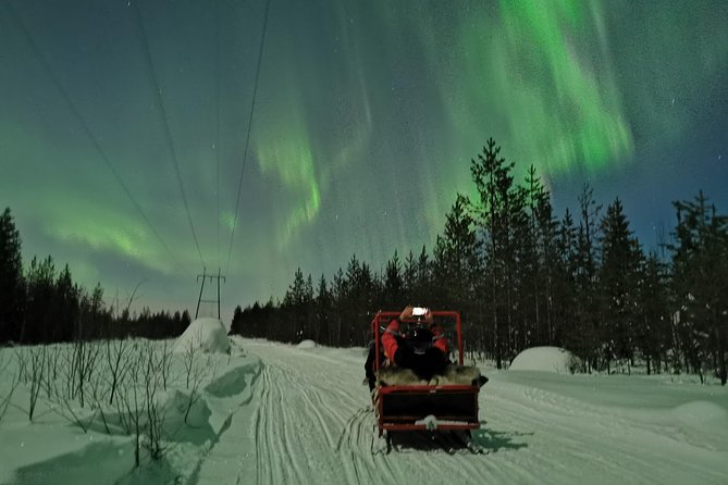 Northern Lights Sledge Ride - Snowmobile and Sled Experience