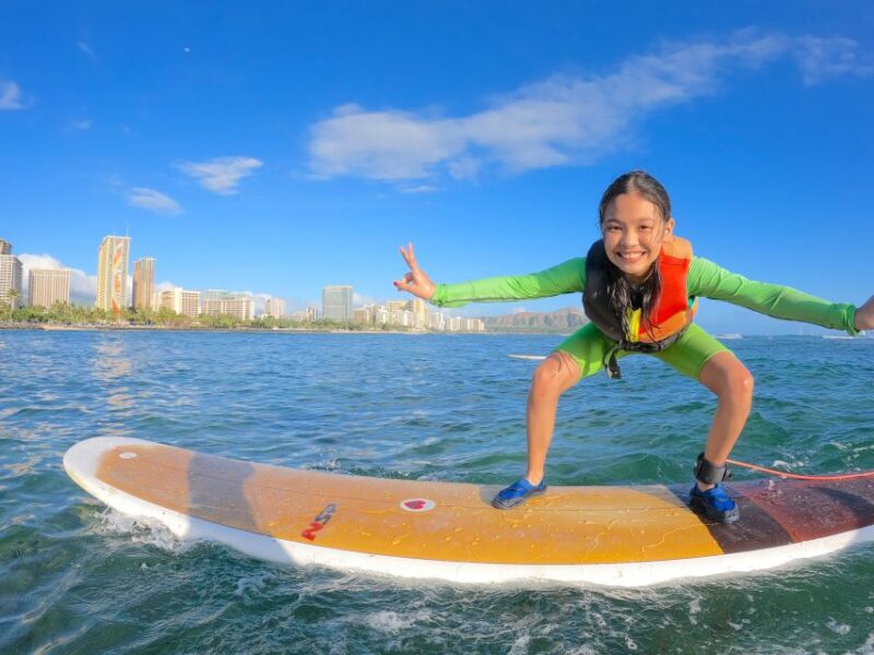 Oahu: Kids Surfing Lesson in Waikiki Beach (up to 12) - Instruction and Experience