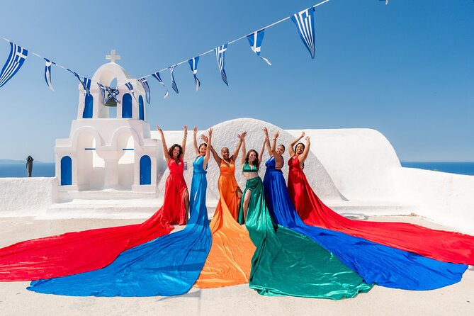 Oia Flying Dress Photoshoot Santorini - Photographer and Photography Services