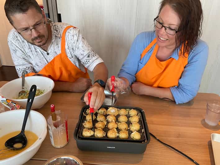 Okonomiyaki or Takoyaki Class With Local Shop Tour - Cooking Instruction