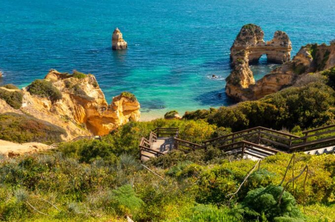 Olhão: Bridge of Piedade, Lagos Beach of Marinha - Opportunities for Swimming and Relaxing