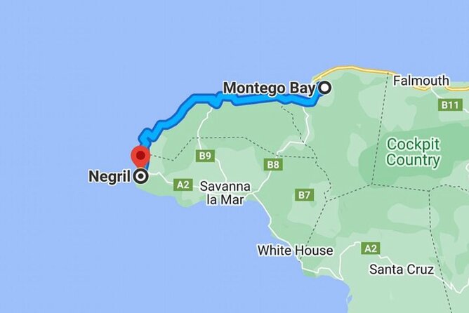 One-Way & Round-Trip Private Transfer From Montego Bay to Negril *42o VIP Option - Accessibility and Participation Options