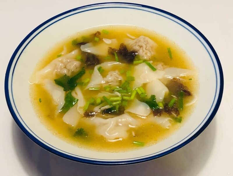Online Cooking Class Wonton Soup by Chef Sunflower Li - Meat Eaters Version