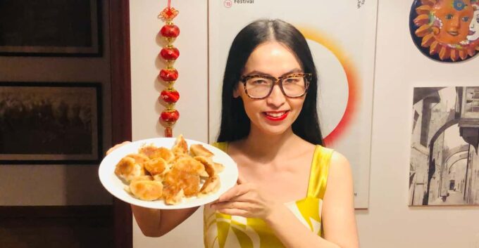 Online Potstickers Class by Sunflower Li Great Team Building - Chef Sunflower Li