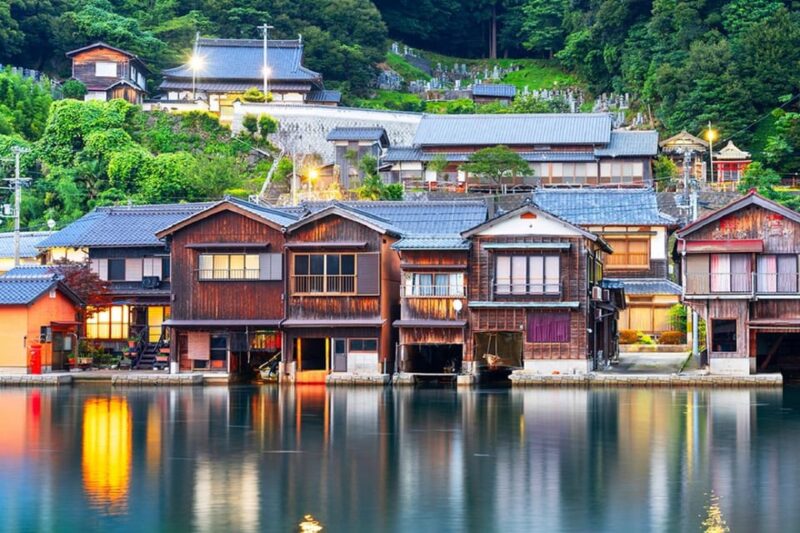 Osaka: Amanohashidate, Ine Funaya, Miyama-Village 1-Day Trip - Funaya Biyori Café in Ine Town