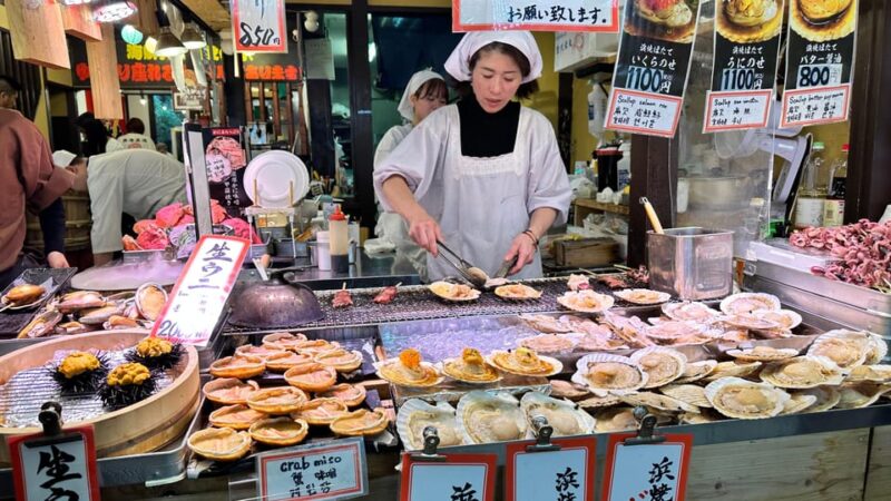Osaka Kurumon Market All You Can Eat Food Culture Tour - Sampling Fresh Market Foods