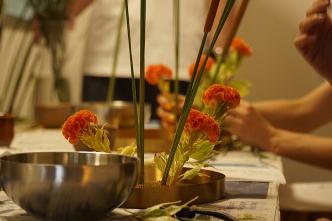 Osaka Learning Ikebana With a Sogetsu School Master - Discovering the Art of Flower Arrangement
