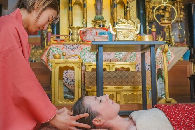 Osaka: Matcha Facial Pack & Head Spa at the Temple <90-Min> - Tea Ceremony Experience