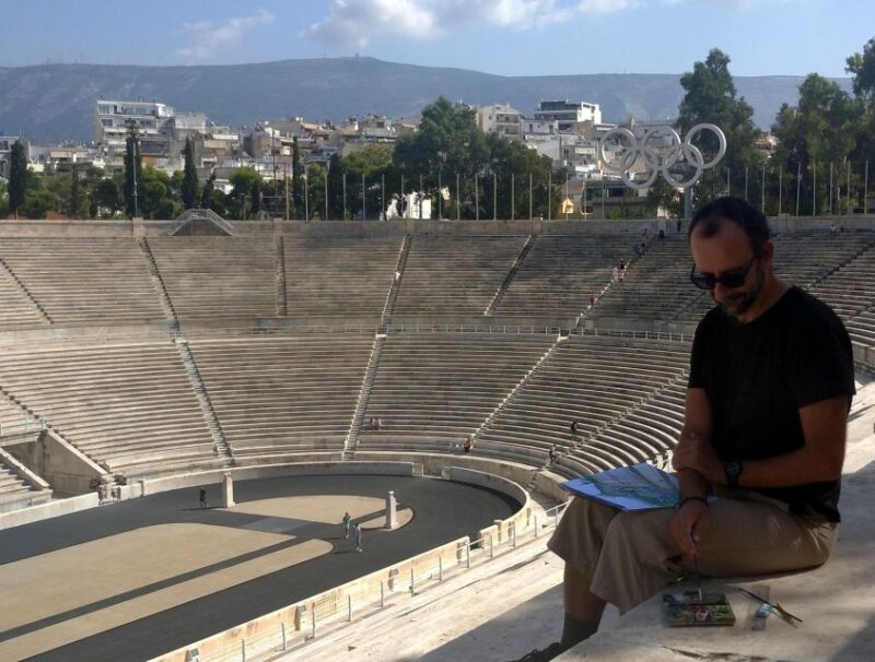 Outdoor Drawing Class in Modern Athens; Pangrati, Metz.. - Architectural Inspiration