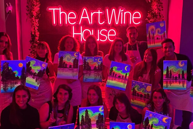 Paint a Neon Fluorescent Picture While Drinking Unlimited Wine - Recommended Attire