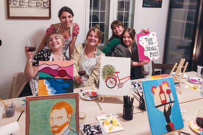 Paint and Free Flowing Wine Art Class in Rome - Pricing and Booking Details