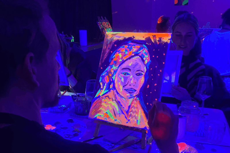Paint and Sip in the Dark at Rembrandt Van Wine Amsterdam - Price and Duration