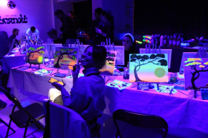 Paint and Sip in the Dark at Rembrandt Van Wine Amsterdam - Painting Experience Highlights