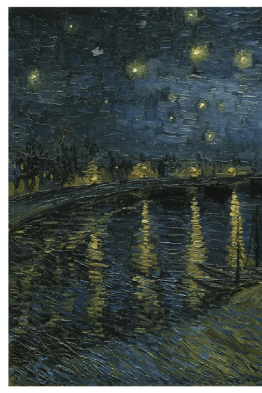 Painting My Starry Night Over the Rhone - V. Van Gogh - Included Materials and Amenities