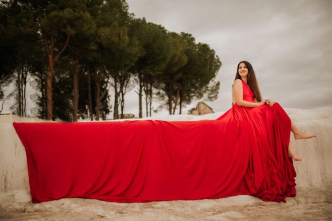 Pamukkale Travertine Photoshoot With Flying Dress - Pickup and Delivery