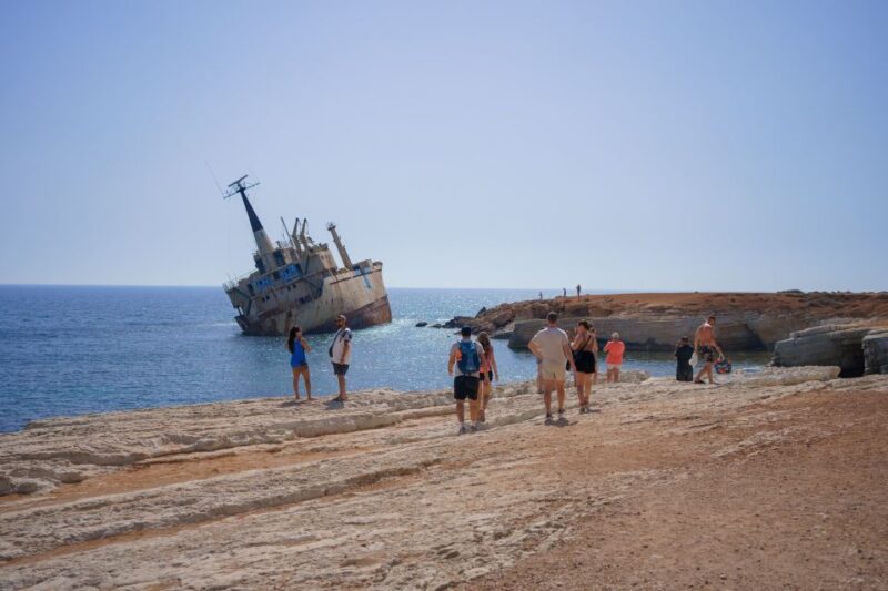 Paphos/Akamas: Blue Lagoon Bus & Boat Tour With Water Slide - Key Points