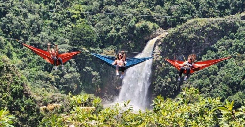 Paragliding and Hammocks Zipline Over Waterfalls - Key Points