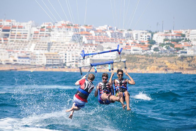 Parasailing From Albufeira Marina by Boat - Actual Parasailing Activity