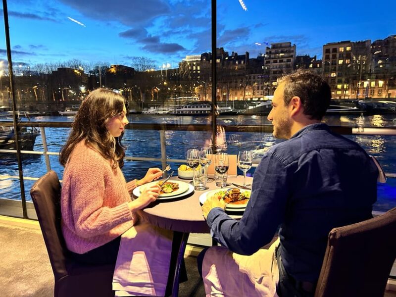 Paris: 3-Course-Dinner Cruise With Wine on the Seine River - Itinerary and Highlights