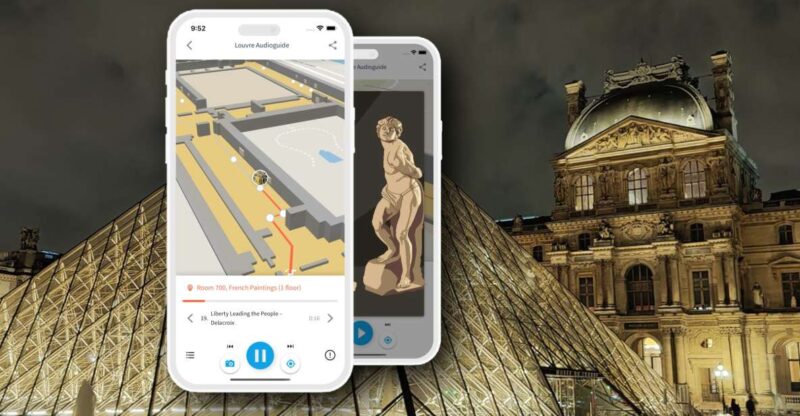 Paris: Audio Guide of the Louvre in English in Mobile App - Included Features