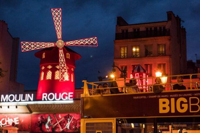 Paris: Big Bus Panoramic Night Tour by Open-Top Bus - Language Support
