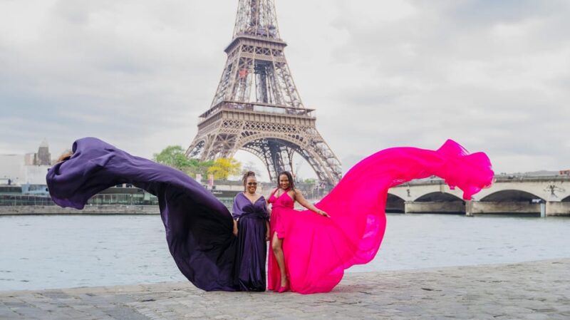 Paris: Eiffel Tower Flying-Dress Photoshoot @jonadress - Key Points