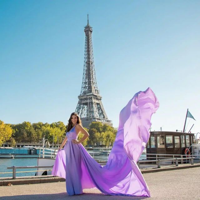 Paris : Private Flying Dress Photoshoot by the Eiffel Tower - Photoshoot Inclusions