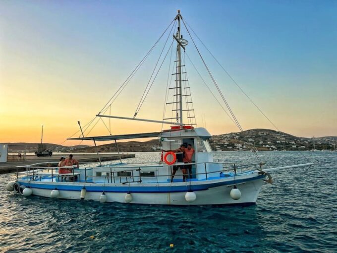 Paros: Parikia Bay Sunset Boat Tour With Snorkeling - Booking Information