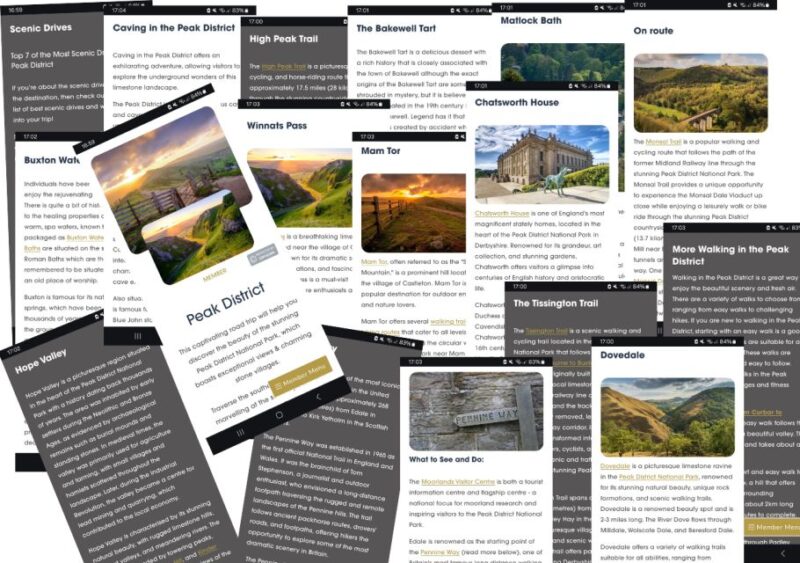 Peak District (Yorkshire): Interactive Road Trip Guidebook - Itinerary Options