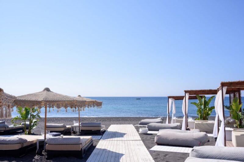 Perivolos Beach: Sun-Bed Experience FortyOne Bar Restaurant - Sun-Bed and Cabana Packages